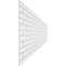 Ekena Millwork Set of Four Panels for 94 1/2"W x 24 1/4"H Subway Brick Fretwork Wainscot Wall Paneling WPKP12X01X47SBK - alternate 3